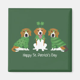 Lycklig St patricks day Beagle Hundar Magnet