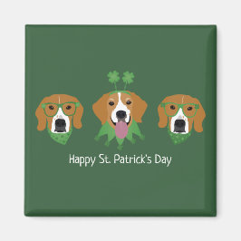 Lycklig St patricks day Beagle Hundar Magnet
