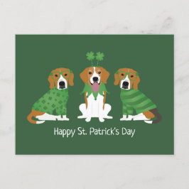 Lycklig St patricks day Beagle Hundar Vykort