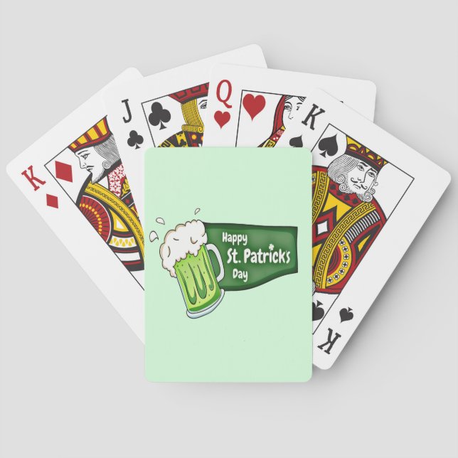 Lycklig St. Patricks Day Beer Casinokort (Baksidan)