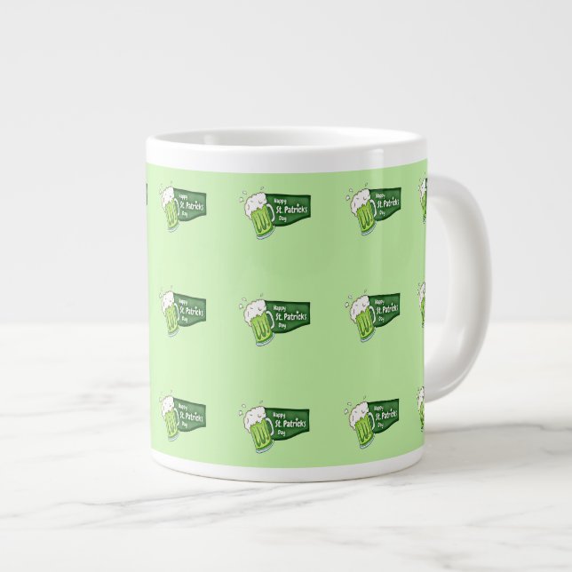 Lycklig St. Patricks Day Beer Jumbo Mugg (Framsida höger)