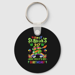 Lycklig St Patrick's Day Birthday Paddy Day Nyckelring