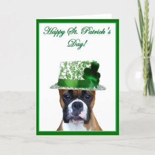 Lycklig St. Patrick's Day Boxer-hälsningskort Kort