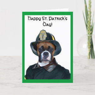 Lycklig St. Patrick's Day Boxer-hälsningskort Kort
