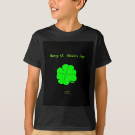 Lycklig St. Patrick's Day Boys Black Basic T Shirt