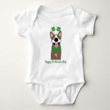 Lycklig St patricks day Brown Hund Grönt