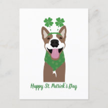 Lycklig St patricks day Brown Hund Grönt