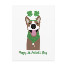 Lycklig St patricks day Brown Hund Grönt