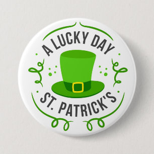 Lycklig St. Patrick's Day Button Knapp