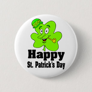 Lycklig St. Patrick's Day Button Knapp