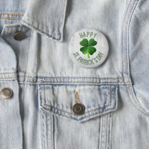 Lycklig St. Patrick's Day Button Knapp