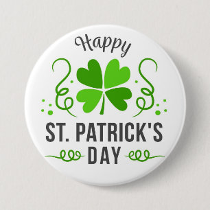 Lycklig St. Patrick's Day Button Knapp