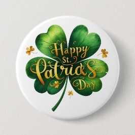 Lycklig St. Patrick's Day Button Knapp