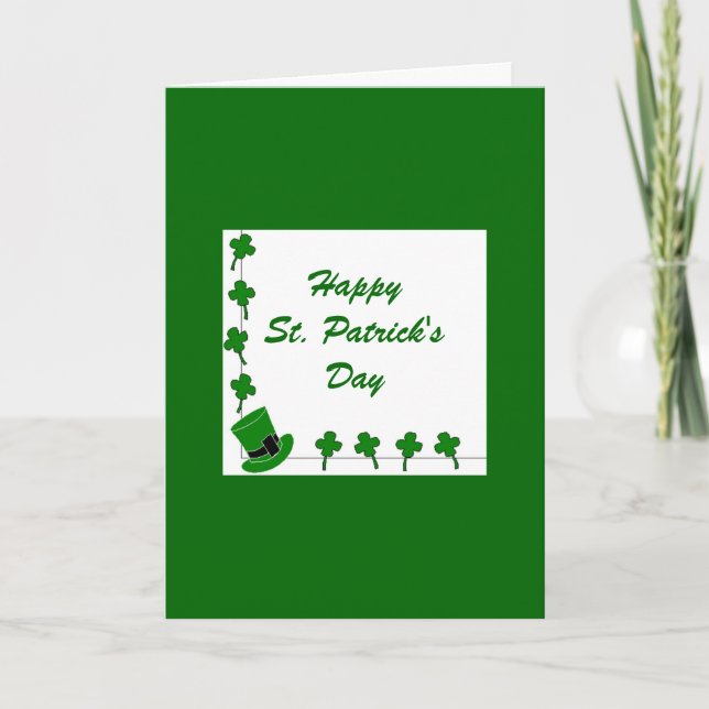 Lycklig St. Patrick's Day Card Kort (Framsida)