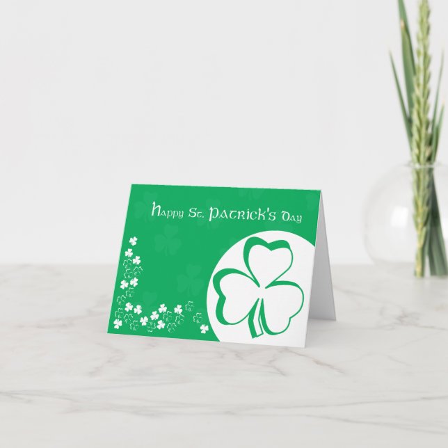 Lycklig St. Patrick's Day Card Kort (Framsida)
