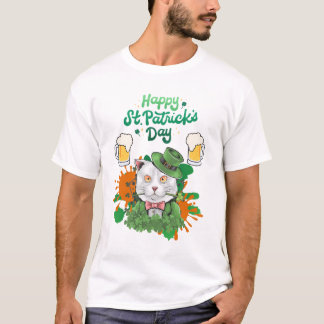 Lycklig St. Patrick's Day - Cat T Shirt