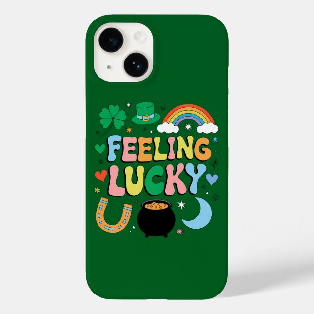 Lycklig St Patricks Day-charm Irländsk Shamrock (Baksida)