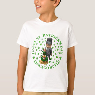Lycklig St. Patrick's Day - Chicago Stil T-shirt