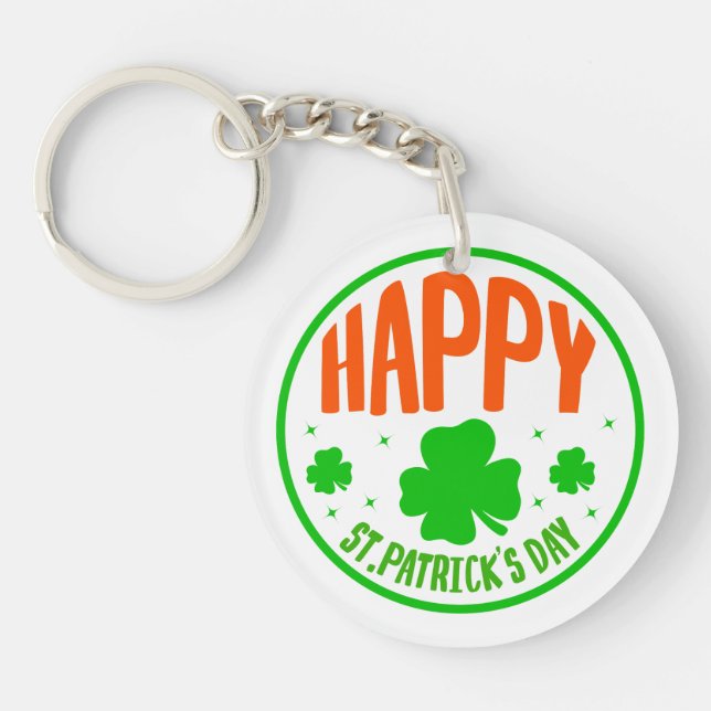 Lycklig St. Patrick's Day Circle Design-63501 (Framsidan)