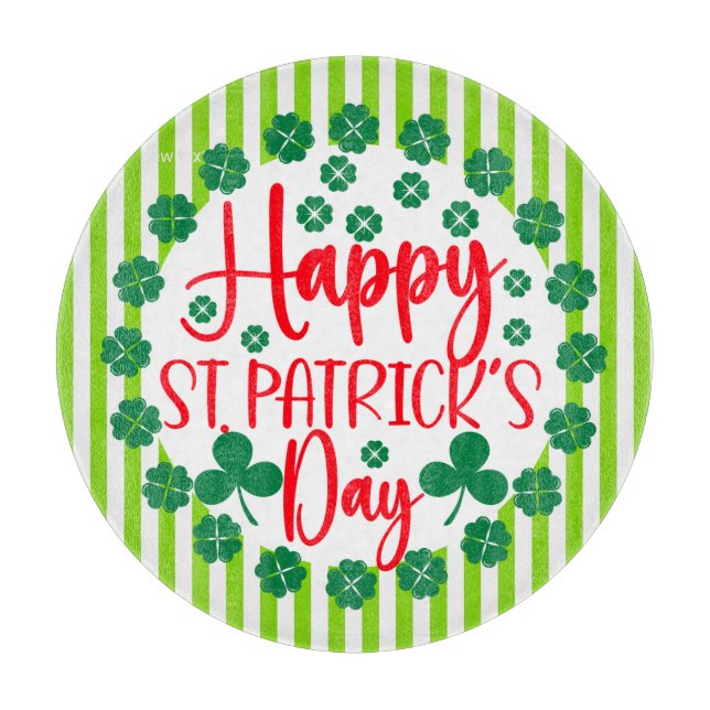 Lycklig St. Patrick's Day Circle Design-63502 (Framsidan)