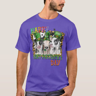 Lycklig St patricks day Cows leopard farm Leprecha T Shirt