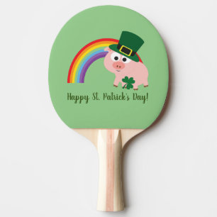 Lycklig St. Patrick's Day Cute Leprechaun Gris Pingisracket