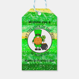 Lycklig St patrick's day | Cute Leprechaun Presentetikett