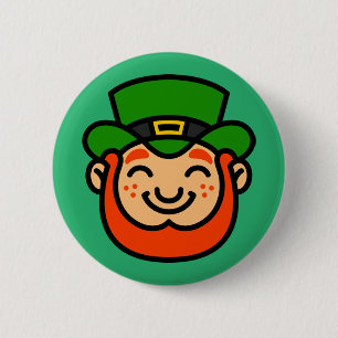Lycklig St. Patrick's Day Cute Lucky Leprechaun Knapp