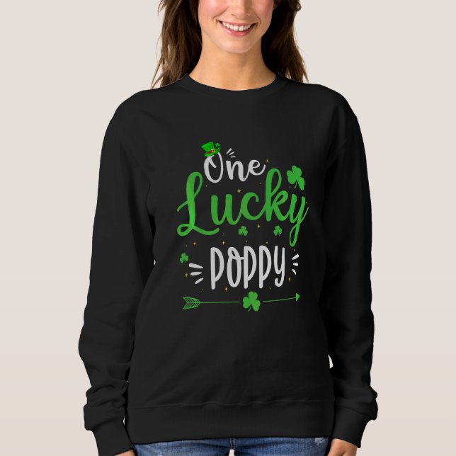 Lycklig St patricks day Cute One Lucky Poppy Outfi T Shirt (Framsida)