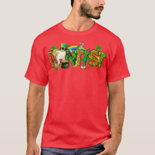 Lycklig St patrick's day Dentist Tooth Irish Rainb T Shirt