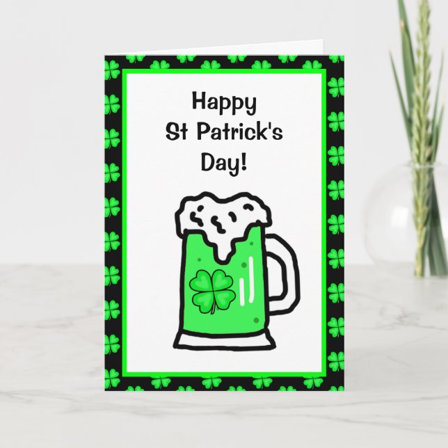 Lycklig St patrick's day, få Redot att stapla Kort (Framsida)