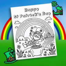 Lycklig St patrick's day | Färgsida