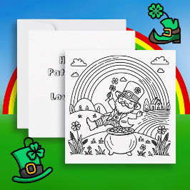 Lycklig St patrick's day | Färgsida Inbjudningar