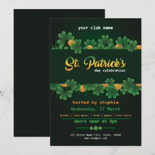 Lycklig St. Patrick's Day-fest Inbjudningar