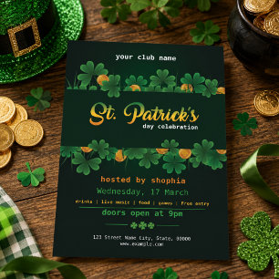 Lycklig St. Patrick's Day-fest Inbjudningar
