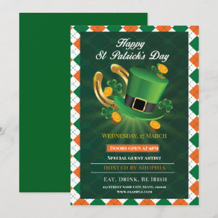 Lycklig St. Patrick's Day-fest Inbjudningar