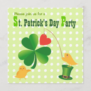 Lycklig St. Patrick's Day-fest Invitation Inbjudningar