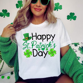 Lycklig St. Patrick's Day Festive Helgdag T Shirt