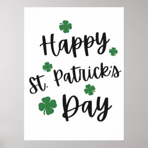 Lycklig St. Patrick's Day - Festive Irish Helgdag Poster