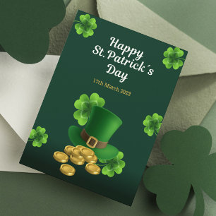 Lycklig St. Patrick's Day Firande Helg Vykort