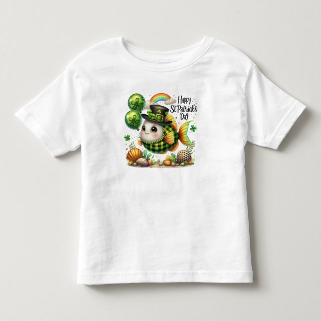 Lycklig St. Patrick's Day Fish T Shirt (Framsida)