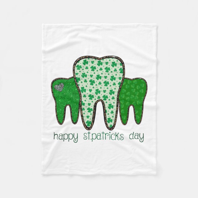 Lycklig St patricks day Fleecefilt (Framsidan)