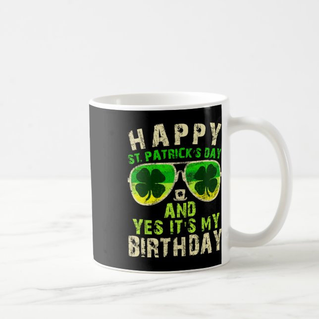 Lycklig St patricks day födelsedag Saint Paddys Wo Kaffemugg (Höger)