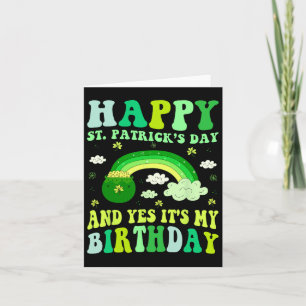 Lycklig St patricks day födelsedag Saint Paddys Wo Kort