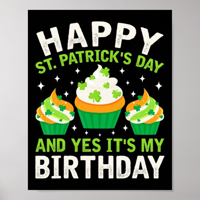 Lycklig St patricks day födelsedag Saint Paddys Wo Poster (Framsidan)