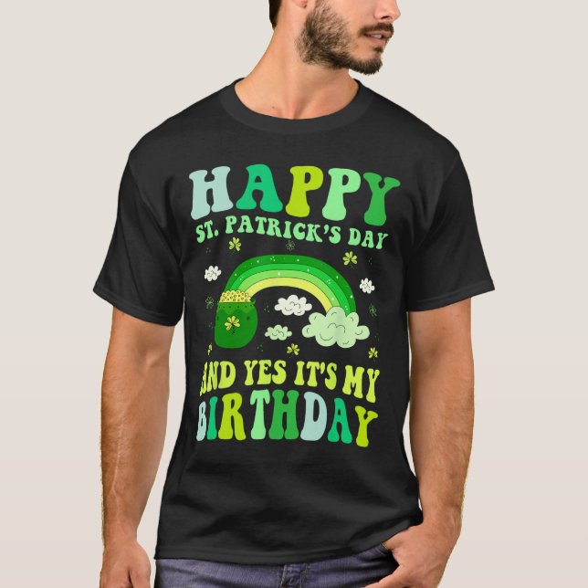 Lycklig St patricks day födelsedag Saint Paddys Wo T Shirt (Framsida)