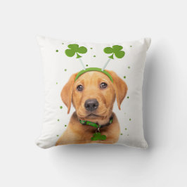Lycklig St patricks day For All Hund in Headband Kudde