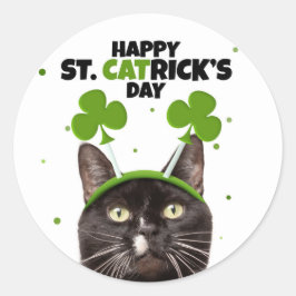 Lycklig St patricks day för alla som äter kött i h Runt Klistermärke
