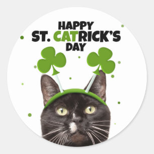 Lycklig St patricks day för alla som äter kött  Runt Klistermärke