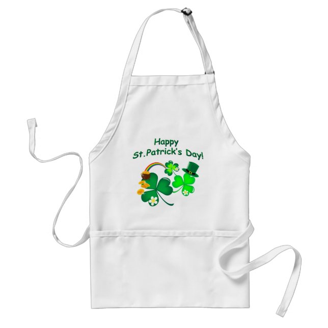 Lycklig St. Patrick's Day Förkläde (Framsidan)